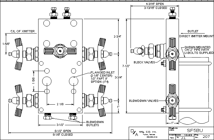 SF5BU Outline Drawing